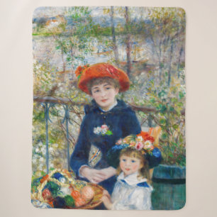 Couverture Sherpa Pierre-Auguste Renoir - Deux sœurs sur la terrasse