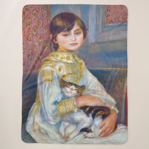Couverture Sherpa Pierre-Auguste Renoir - Enfant au chat