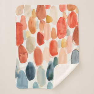 Couverture Sherpa Pierres de corail et bleues de saison d'agrume -