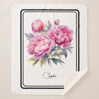 Couverture Sherpa Pies roses