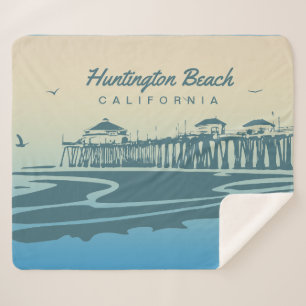 Couverture Sherpa Pilier de Huntington Beach, CA - illustration