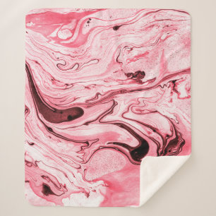Couverture Sherpa Pinceau d'eau Abstraite monochrome, Futuristi roug