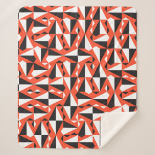 Couverture Sherpa Pinceau géométrique Abstrait : Motif Vintage