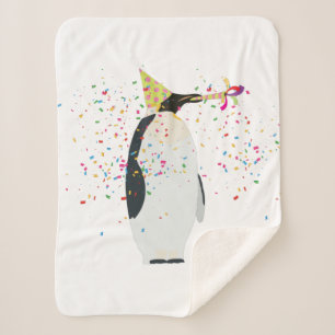Couverture Sherpa Pingouin - Animaux ayant une fête