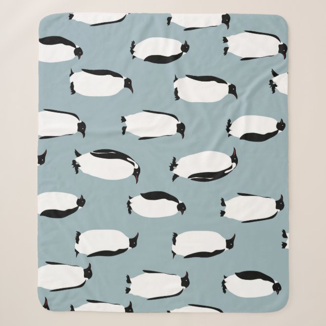 Couverture Sherpa Pingouin Bird animal mignonne Motif (Devant)