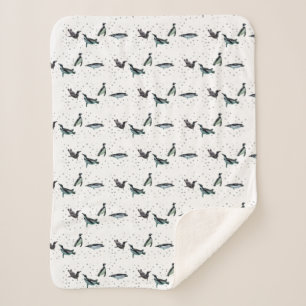 Couverture Sherpa Pingouins Bubbly (choisir la cou