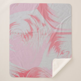 COUVERTURE SHERPA PINK AND WHITE ABSTRACT PAINTING