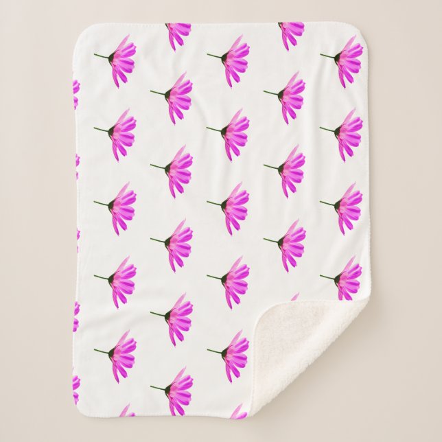 Couverture Sherpa Pink Daisy   (Devant)