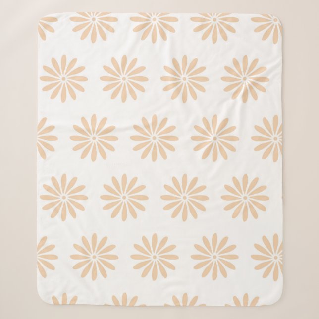Couverture Sherpa Pink flowers pattern. art,artwork,background,bloom (Devant)