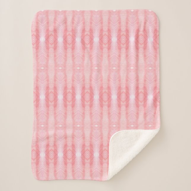 Couverture Sherpa Pink Pastel En Blanc (Devant)