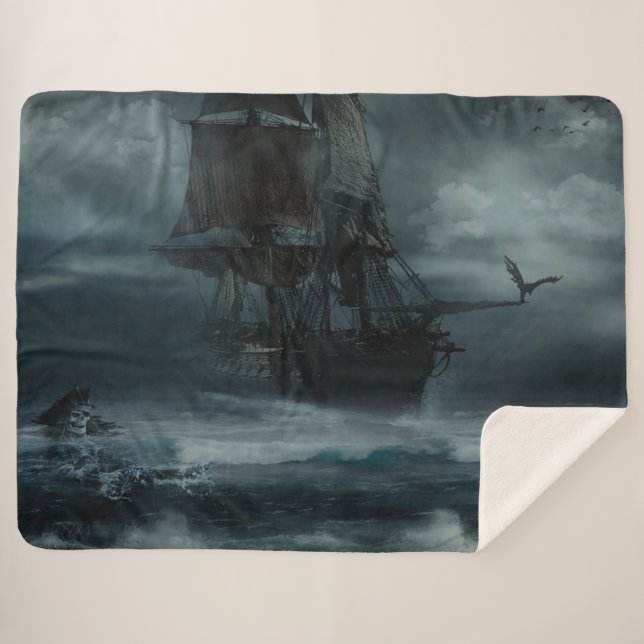 Couverture Sherpa PIRATE NAVIRE dans une tempête (Devant (Horizontal))