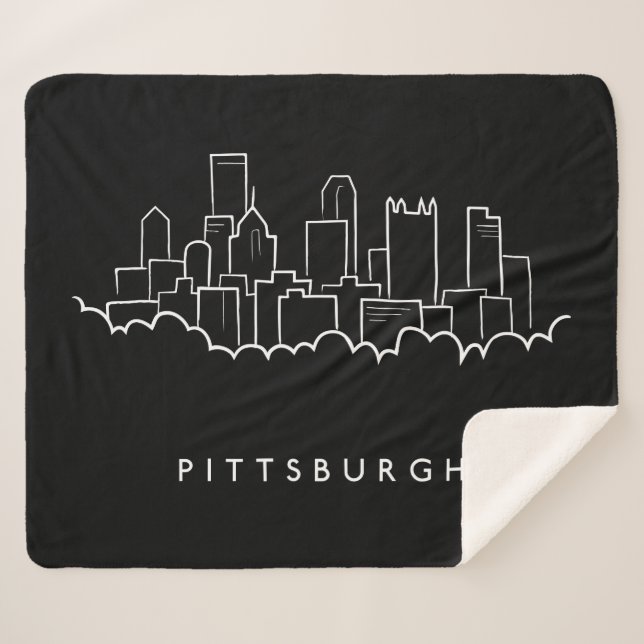 Couverture Sherpa Pittsburgh Pennsylvanie (Devant (Horizontal))