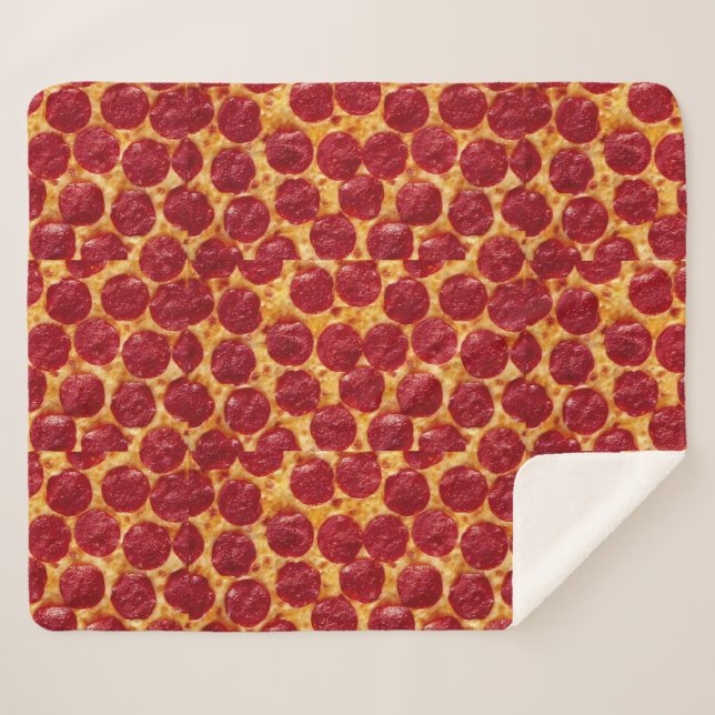 Couverture Sherpa pizza pepperonis (Devant (Horizontal))