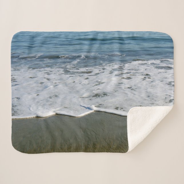 Couverture Sherpa Plage/Sable/Vagues (Devant (Horizontal))