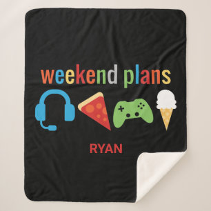 Couverture Sherpa Plans du week-end Gamer Kids Video Game Snacks