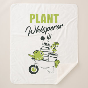 Couverture Sherpa Plante Whisperer - Drôle Mignonne jardinier & Plan