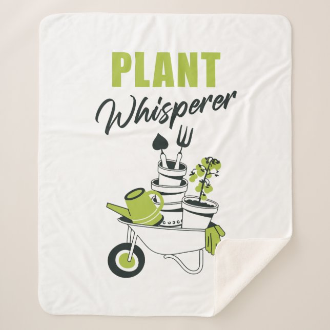 Couverture Sherpa Plante Whisperer - Drôle Mignonne jardinier & Plan (Devant)
