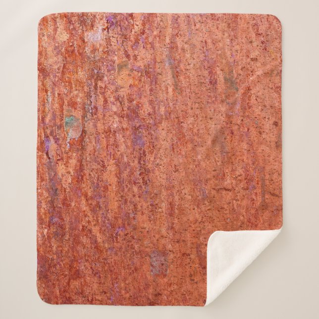 Couverture Sherpa Plaque métallique rouillée gravée par corrosionabs (Devant)