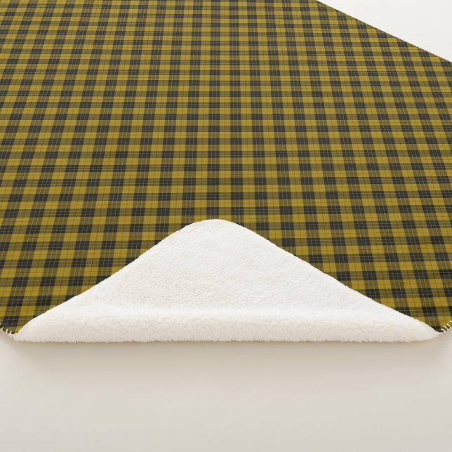Couverture Sherpa Plaque noire jaune tartan MacLeod (3/4)