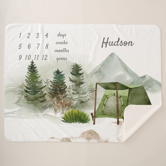 Couverture Sherpa Plein air Camping Aventure Milestone (Devant (Horizontal))