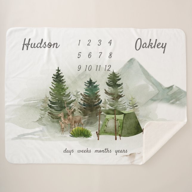 Couverture Sherpa Plein air Camping Aventure Twins Jalon (Devant (Horizontal))