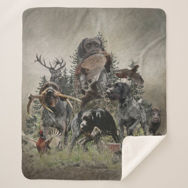 Couverture Sherpa Pointeur À poils durs allemand (Devant)