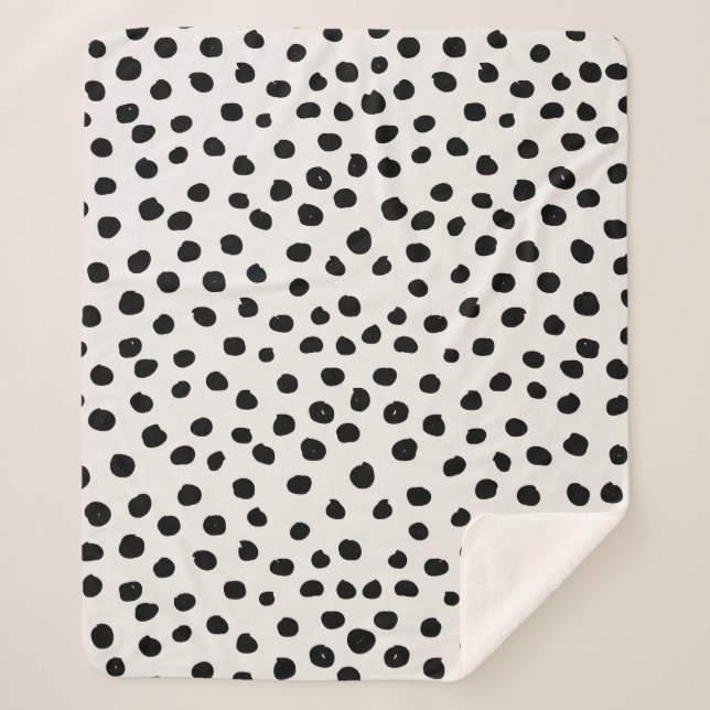 Couverture Sherpa Points posters de animaux Noir Et Blanc Dalmatie (Devant)