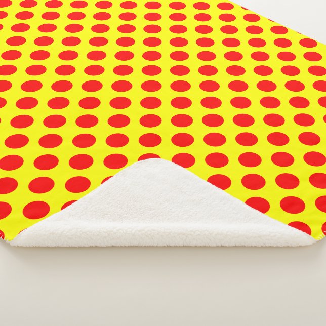 Couverture Sherpa Pois rouges (3/4)