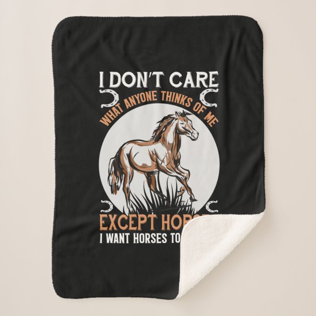 Couverture Sherpa Poison d'Equestrian | I Do Not Care (Devant)