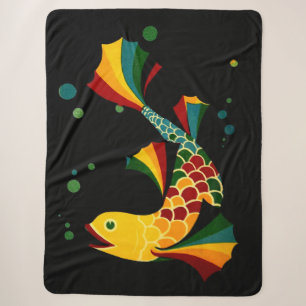 Couverture Sherpa poisson coloré ‘n bulles
