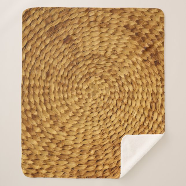 Couverture Sherpa Poitrine tissée : Authenticité Brown texturée (Devant)
