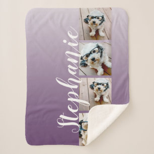 Couverture Sherpa Police manuscrite Ombre 4 Photos — PEUT MODIFIER L