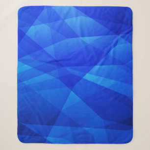 Couverture Sherpa Polygone abstrait BLEU foncé. géométrique triangul