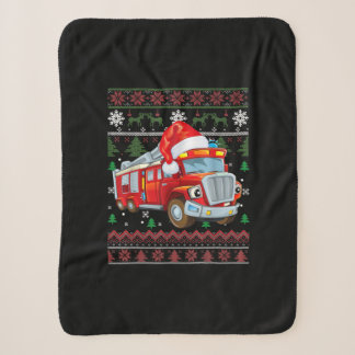 Couverture Sherpa Pompier Pompier Noël mignon garçon Santa Hat