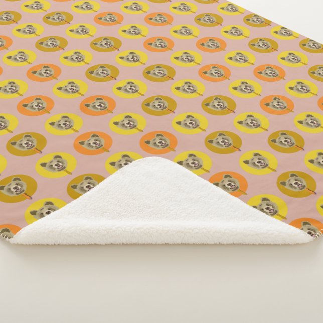 Couverture Sherpa porter cravate motif