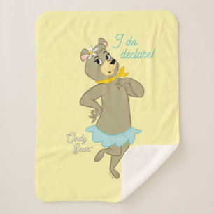 Couverture Sherpa Pose Joueuse de Cindy Bear