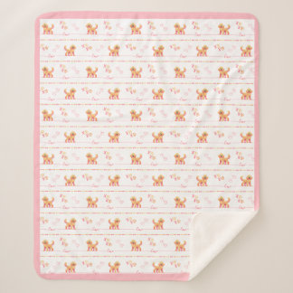 Couverture Sherpa Posh Doodle chien amour Sherpa Blanket