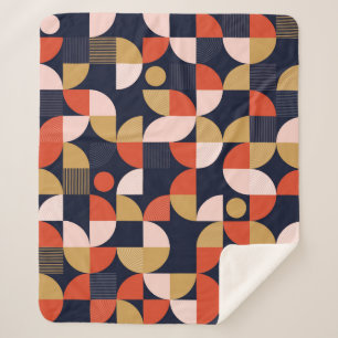 Couverture Sherpa Poster d'art en forme simple scandinave