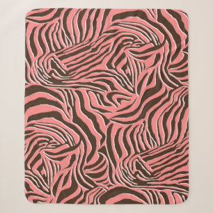 Couverture Sherpa Poster de animal, modèle zèbre sans soudure.