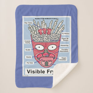 Couverture Sherpa Poster de l'Aqua Ado Hunger Force Visible Frylock