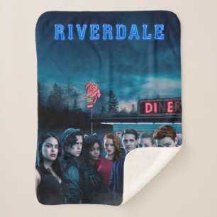 Couverture Sherpa Poster de Riverdale Outside Pop's Diner