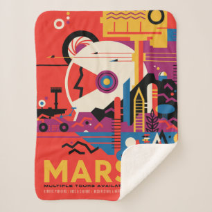 Couverture Sherpa Poster spatial Retro - Programme d'exploration de 