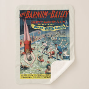 Couverture Sherpa Poster vintage Barnum & Bailey Circus