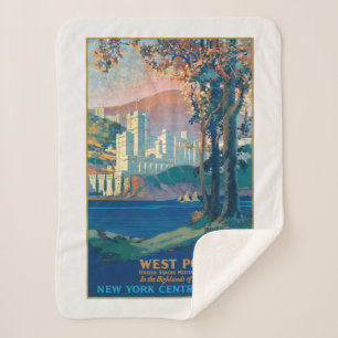 Couverture Sherpa Poster Vintage voyage Pour New York Central Lines