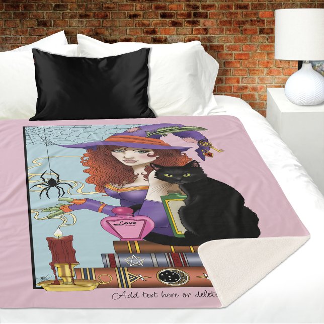 Couverture Sherpa Potions de sorcières de livres de chats (Créateur téléchargé)