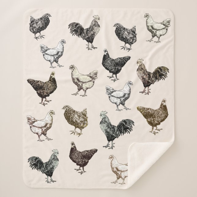 Couverture Sherpa Poules et coqs ! (Devant)
