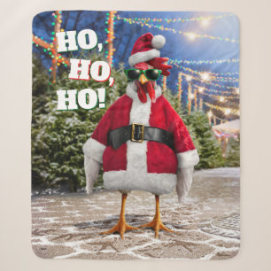 Couverture Sherpa Poulet de Noël