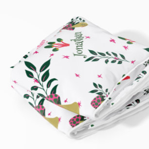 Couverture Sherpa Pouponnière de forêt fée blanche enchantée Nom per