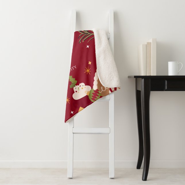 Couverture Sherpa pour Fête de Noël (En situation)