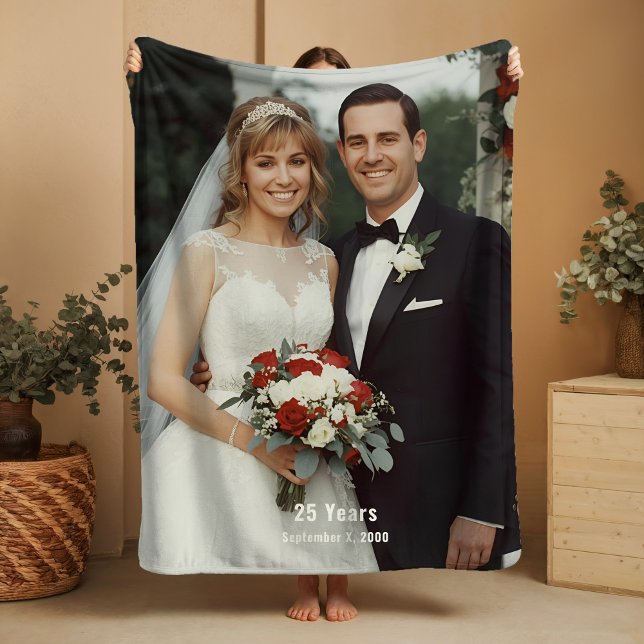 Couverture Sherpa pour les 25 ans de mariage avec  (Créateur téléchargé)